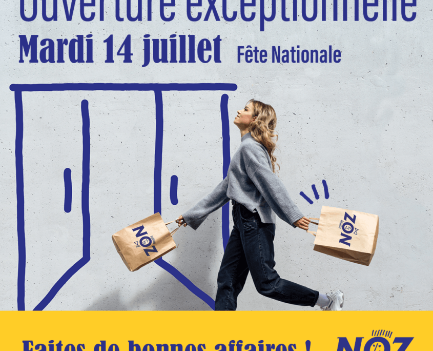 Bonne nouvelle : NOZ vous accueille aussi le 14 juillet !